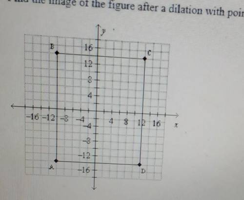 Find the image of the figure after a dilation with a point A as the centre by a scale factor of 0.75