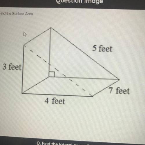 Find the lateral area of the figure