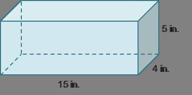 The formula for the volume of a rectangular prism is V = lwh.  The length of the prism is in. (5/4/1