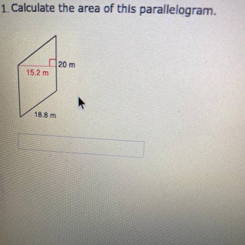 What is the area of the parallelogram. 100 points
