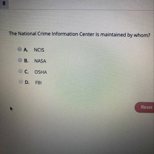 The National Crime Information Center is maintained by whom?