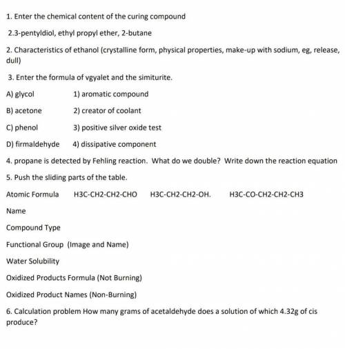 Can you help? PLSI don't understand chemistry. This homework would be very important.