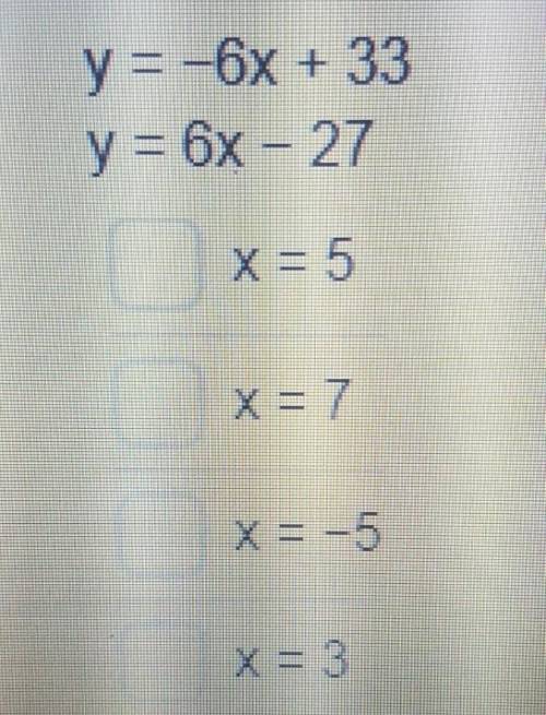 What is the x-value of the solution to the linear system below?