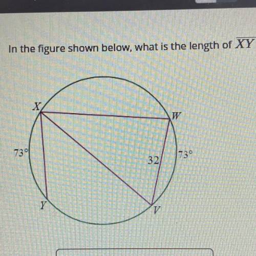 In the figure shown below, what is the length of XY ?