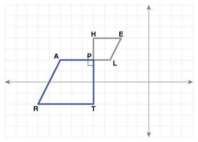 On the coordinate plane below, quadrilaterals TRAP and HELP are similar to each other.Which of the f