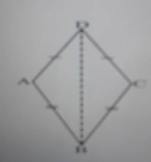 In the given figure ∆ABD ≅∆CBD. i) State three pair of equal parts in ∆ABD and ∆CBD. ii) Mention the