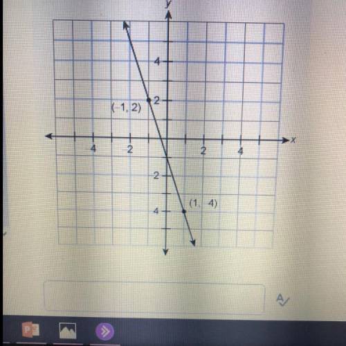 Picture shown! Please help!!! Write the equation of the given line in slope-intercept form: