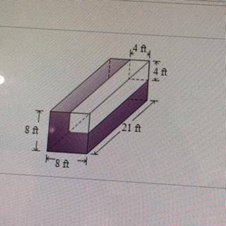 Determine the volume of the shaded region.