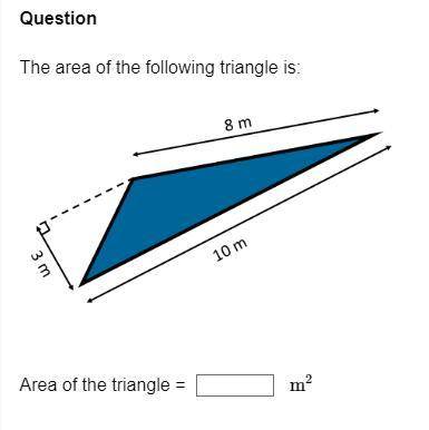 Help me with the triangle area please