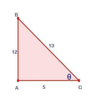 Find the sine ratio of angle Θ Clue: Use the slash symbol ( / ) to
