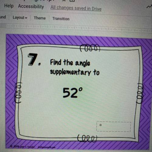 What would the supplimentary angle be?