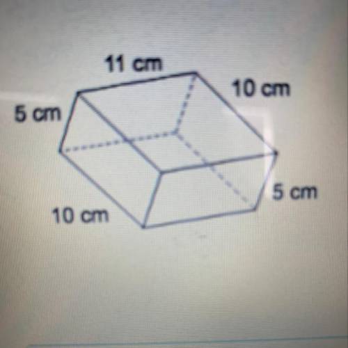 What’s the total surface area for the shape?