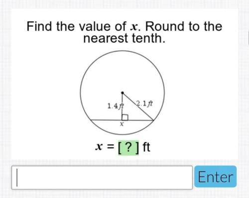Find the value of x. Round to the nearest tenth.thank you in advance for the help!