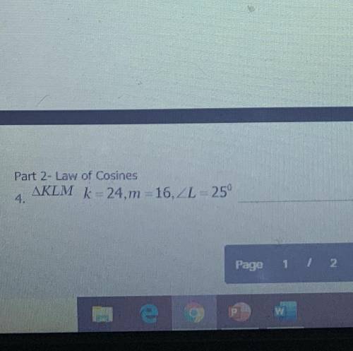 This is a law of cosines please help me solve it
