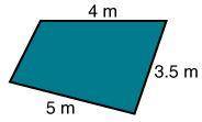 The perimeter of the quadrilateral is 15 meters. What is the length of the unlabeled side? 2 m 2.5 m