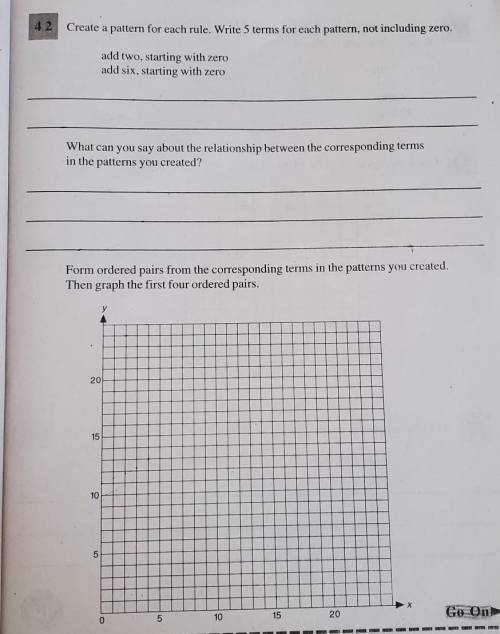 Create a pattern for each rule. Write 5 terms for each pattern, not including zero.add two, starting