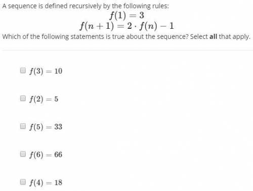 Which of the following statements is true about the sequence? Select all that apply.