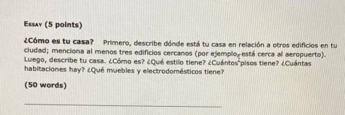 PLEASE HELP me with this spanish homework! this is a (Spanish 1 in college) class