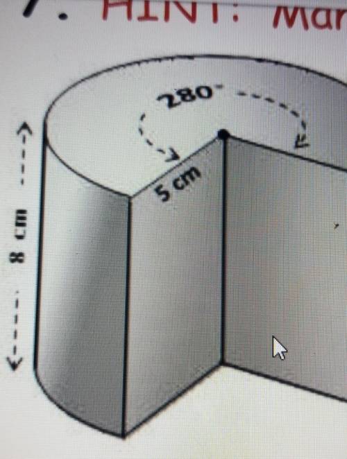 Volume of a cylinder with a piece missing