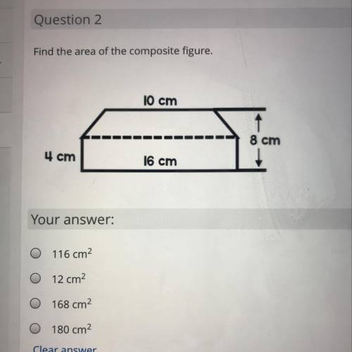 Find the area of the composite figure.