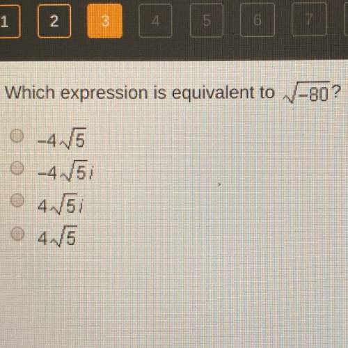 Which expression is equivalent to V-80?