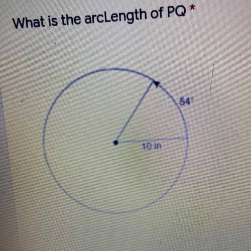 Who ever helps me with this I will give u a surprise what is the arc length of PQ