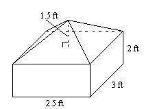 50 points! ASAP! Tyler build a dollhouse for his sister shown in the diagram below. Find the volume