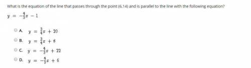 Which of the equations below contains the two points listed?