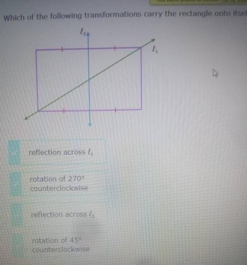 Which of the following transformations carry the rectangle onto itself?