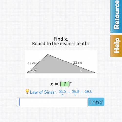 Find x. Round to the nearest tenth. Please help.