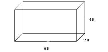 3. Leo made a container to store his camping gear. The container is in the shape of a rectangular pr