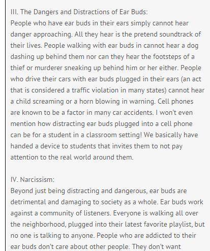 By implying that removing earbuds will increase a sense of community, the author could be guilty of