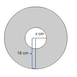 !WILL MARK BRAINLEIST!In the figure, the area of the shaded region is 299π cm².The radius of the inn