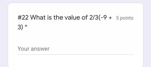 What is the value of 2/3(-9+3)