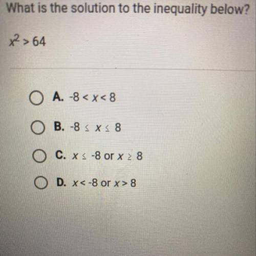 What is the solution to the inequality?