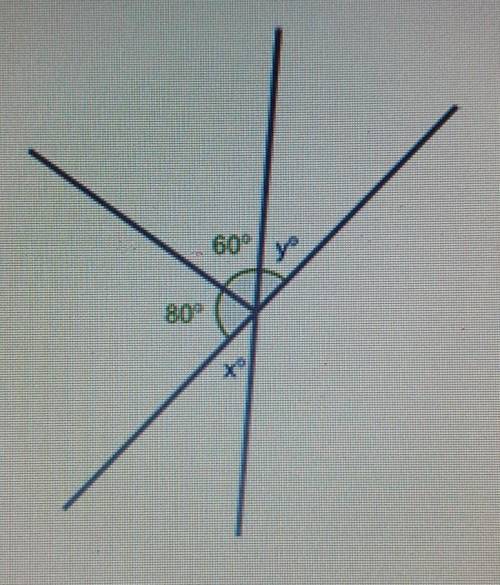 Write and solve an equation to determine the measure of angle x. (5 points)(this means I will need a