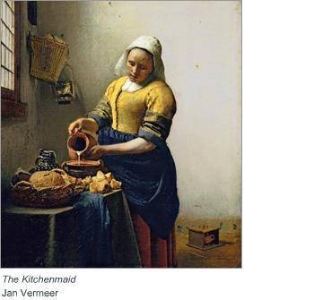 Which statement best describes Vermeer's approach to painting?He manipulated multiple light sources