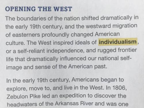 How did the West inspire ideals of individualism? (Don’t know if this helps)