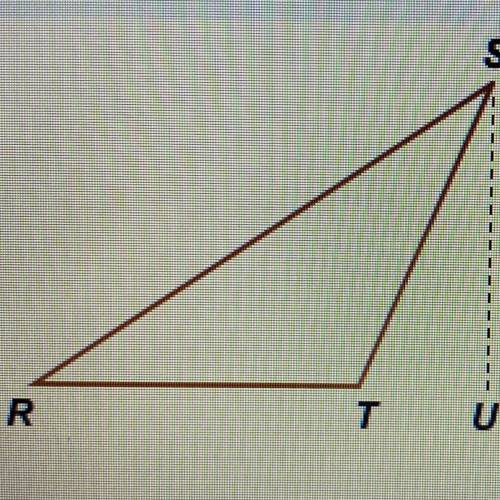 Given that RT = 12, TU = 5, and RS is 7 more than RU, what is the area of ARST?