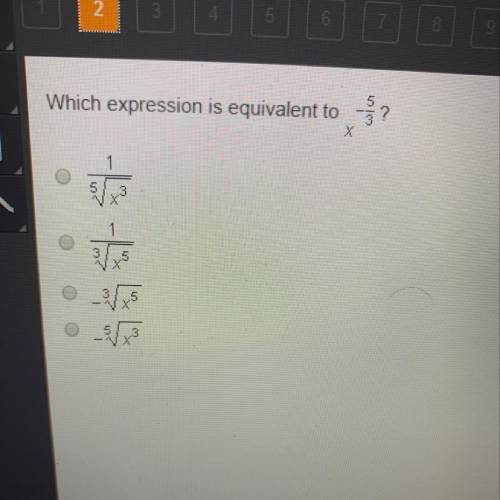 Which expression is equivalent to x ^-5/3
