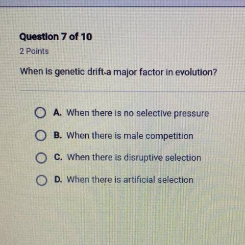 When is genetic drift a major factor in evolution?