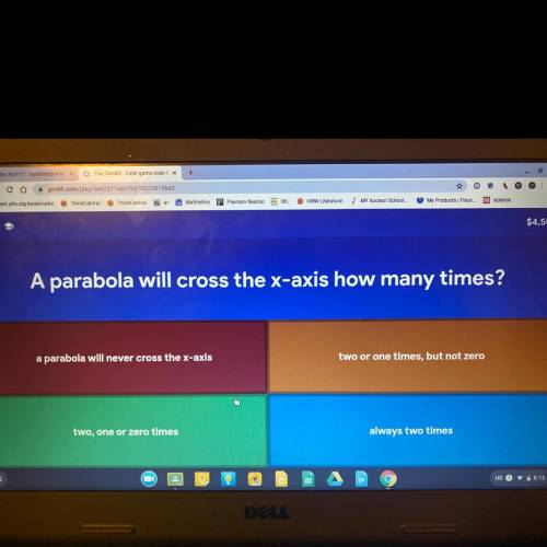 A parabola will cross the x-axis how many times