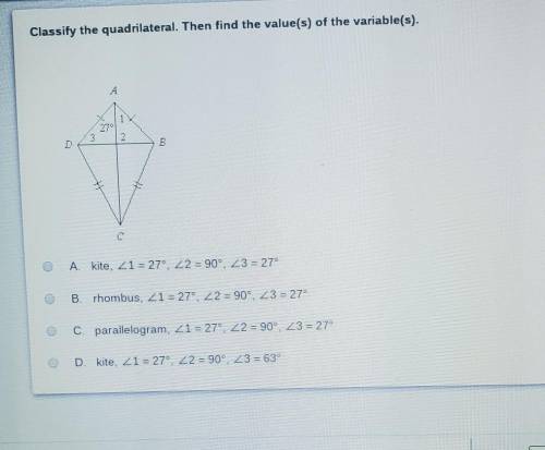 Classify the quadrilateral. Then find the value(s) of the variable(s).