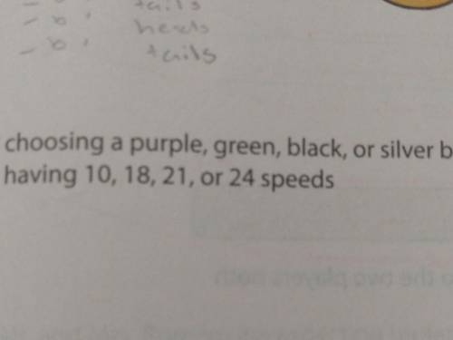 Choosing a purple, green, black, or silver bikehaving 10, 18, 21, or 24 speeds