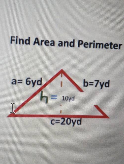 Find the perimter and area
