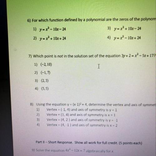 Need help with 6 7 8 pls need right answers
