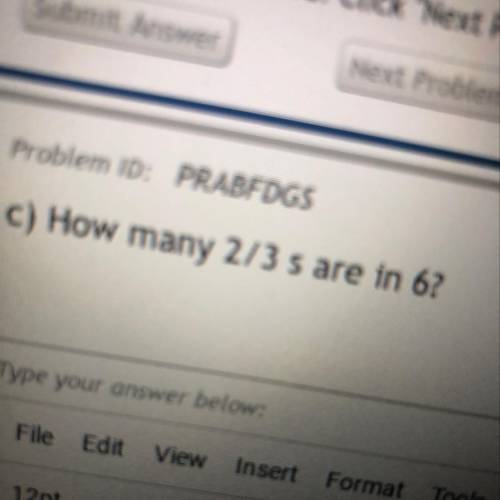 How many 2/3s are in 6 please answer