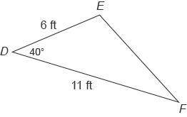 What is the length of  EF? Enter your answer as a decimal in the box. Round only your final answer t