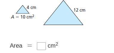 PLz, help me. The polygons are similar. The area of one polygon is given. Find the area of the other
