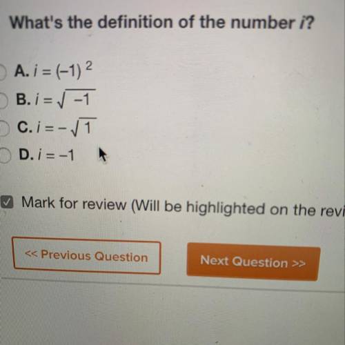 What’s the definition of the number i?